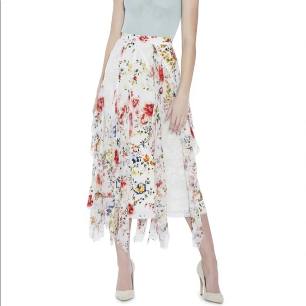 Alice + Olivia Yula Silk Midi Skirt - Picture 4 of 8